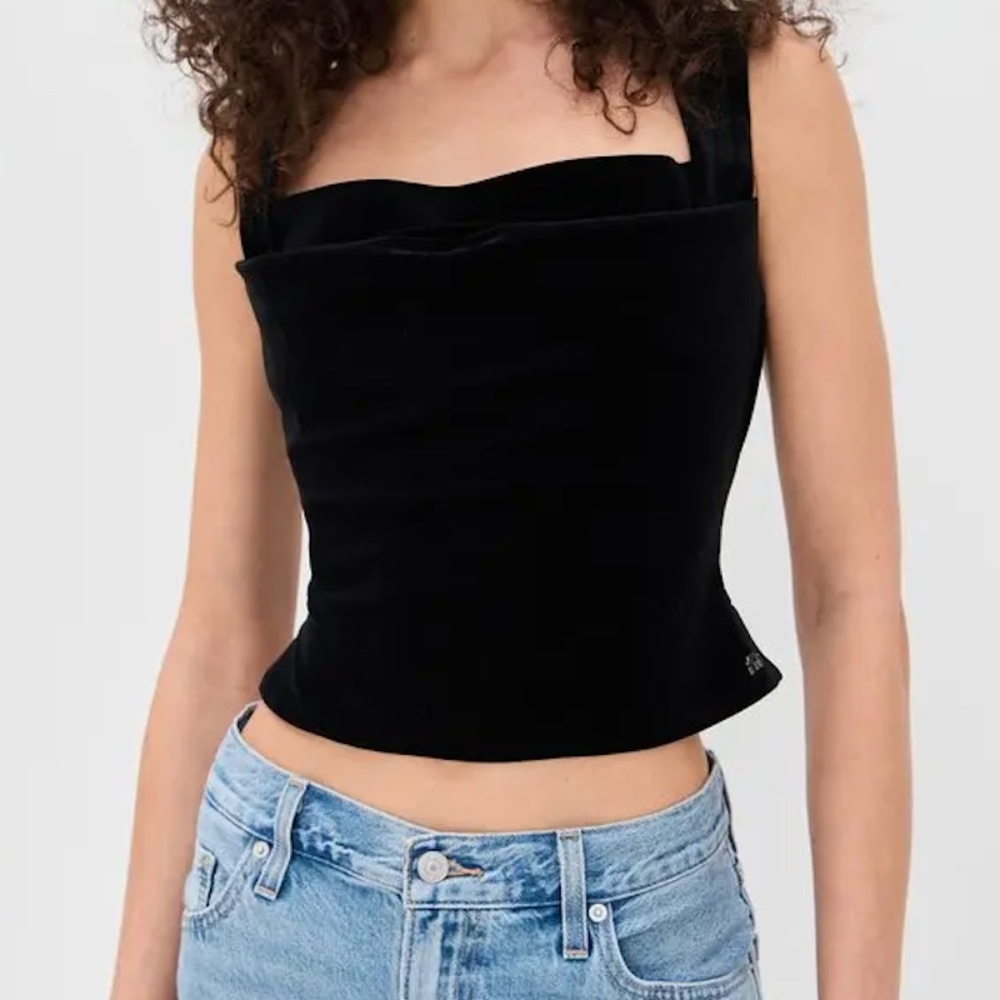 Miaou Black Velvet Top